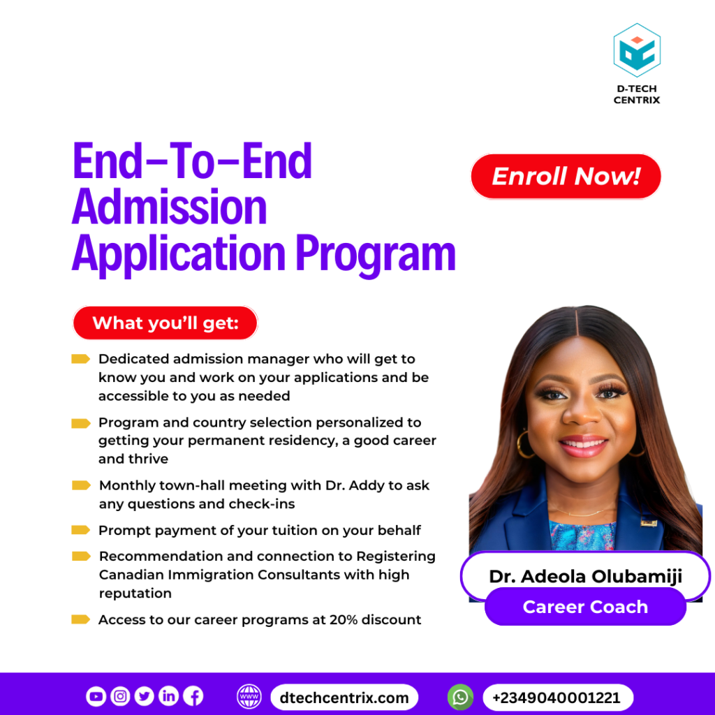 End-to-end admission application program
